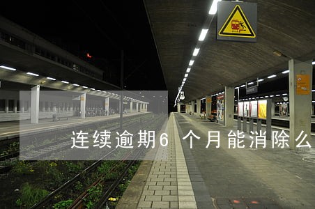 连续逾期6个月能消除么 连续逾期6个月能消除么