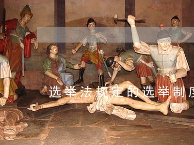 选举法规定的选举制度