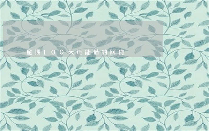 逾期100天还能借的网贷 逾期100天还能借的网贷