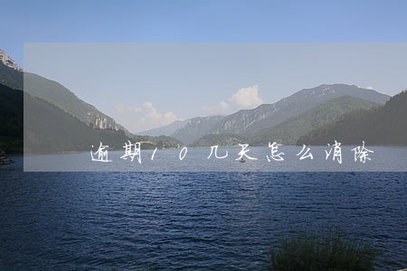 逾期10几天怎么消除 逾期10几天怎么消除
