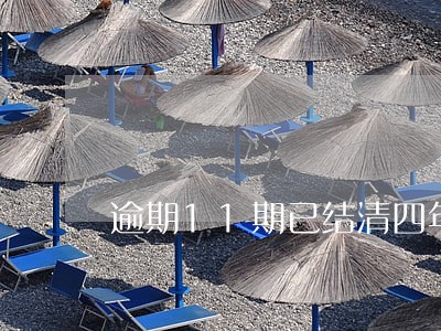 逾期11期已结清四年 逾期11期已结清四年