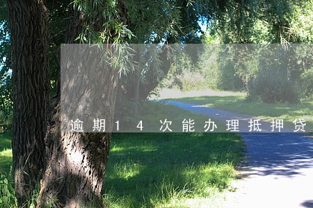 逾期14次能办理抵押贷吗 逾期14次能办理抵押贷吗