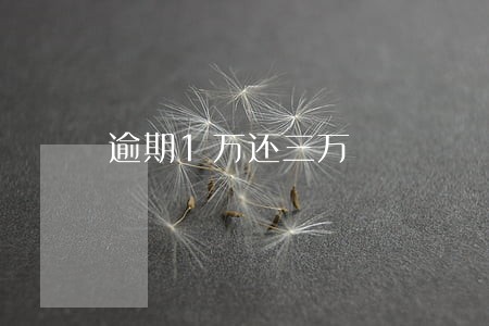 逾期1万还三万 逾期1万还三万