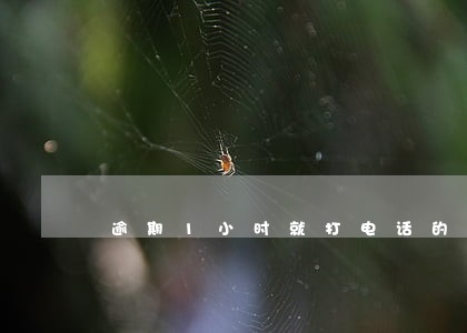 逾期1小时就打电话的网贷 逾期1小时就打电话的网贷