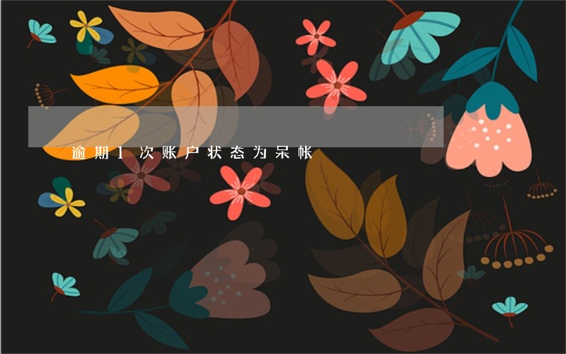 逾期1次账户状态为呆帐 逾期1次账户状态为呆帐