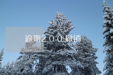 逾期200撤销 逾期200撤销