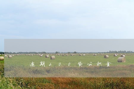 逾期200贷公积金 逾期200贷公积金