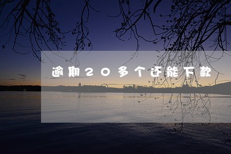 逾期20多个还能下款 逾期20多个还能下款