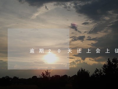 逾期20天还上会上征信吗 逾期20天还上会上征信吗