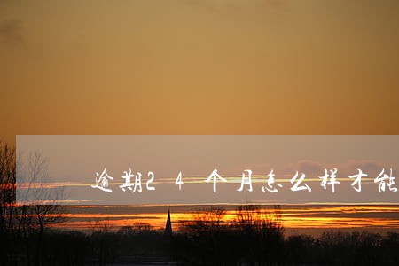 逾期24个月怎么样才能消除 逾期24个月怎么样才能消除