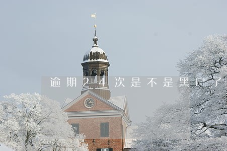 逾期24次是不是黑户了 逾期24次是不是黑户了