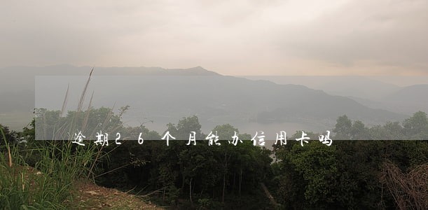 逾期26个月能办信用卡吗 逾期26个月能办信用卡吗
