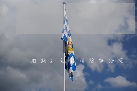 逾期2元能消除征信吗 逾期2元能消除征信吗