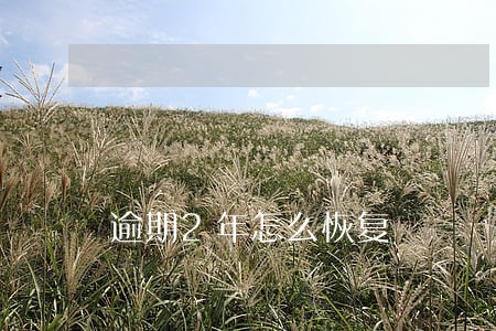 逾期2年怎么恢复 逾期2年怎么恢复