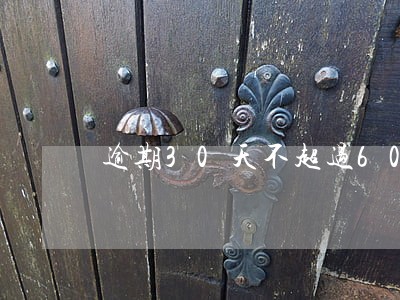 逾期30天不超过60天