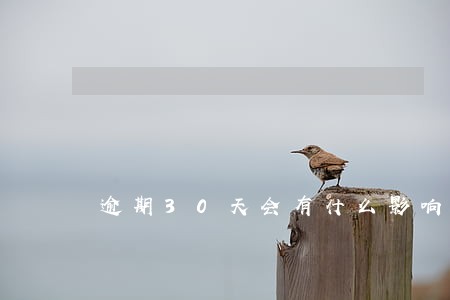 逾期30天会有什么影响吗 逾期30天会有什么影响吗
