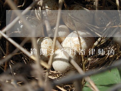逾期3个月寄律师函 逾期3个月寄律师函