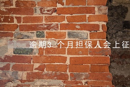 逾期3个月担保人会上征信吗 逾期3个月担保人会上征信吗