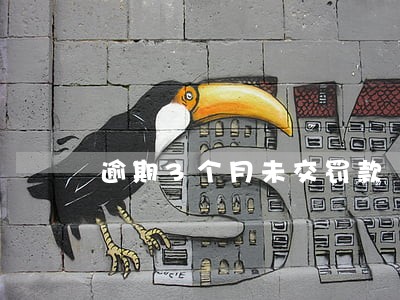 逾期3个月未交罚款 逾期3个月未交罚款