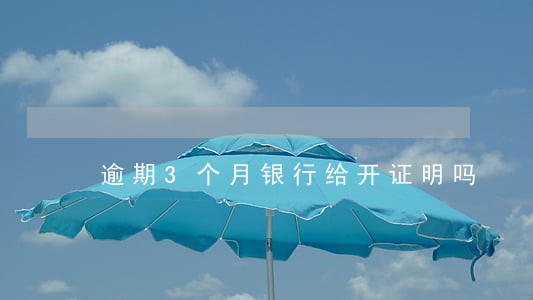 逾期3个月银行给开证明吗 逾期3个月银行给开证明吗