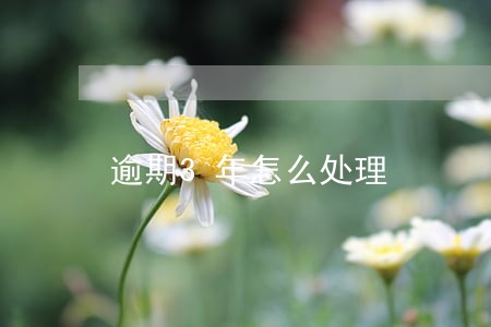 逾期3年怎么处理