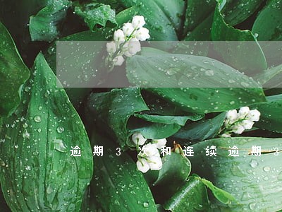 逾期3次和连续逾期3次区别 逾期3次和连续逾期3次区别