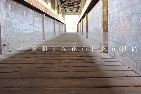 逾期3次还有什么可以借款的 逾期3次还有什么可以借款的