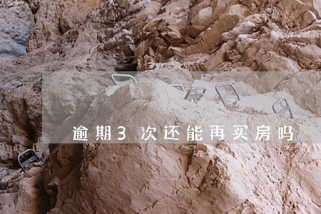 逾期3次还能再买房吗 逾期3次还能再买房吗
