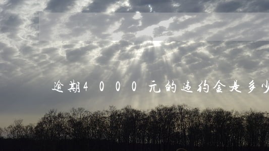 逾期4000元的违约金是多少 逾期4000元的违约金是多少