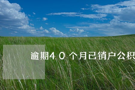 逾期40个月已销户公积金 逾期40个月已销户公积金