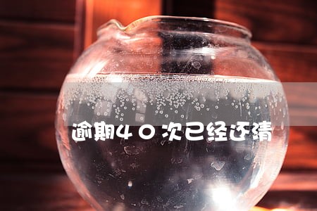 逾期40次已经还清 逾期40次已经还清
