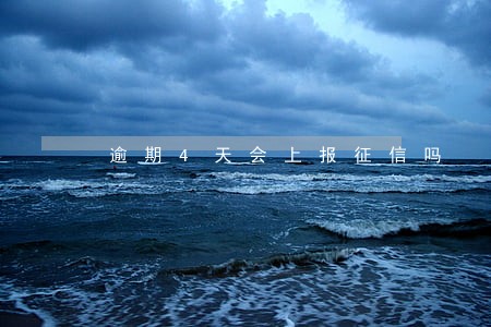 逾期4天会上报征信吗 逾期4天会上报征信吗