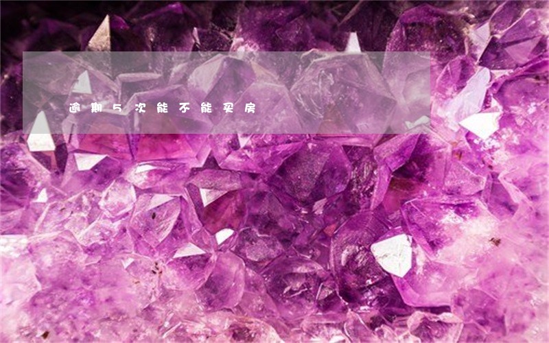 逾期5次能不能买房 逾期5次能不能买房