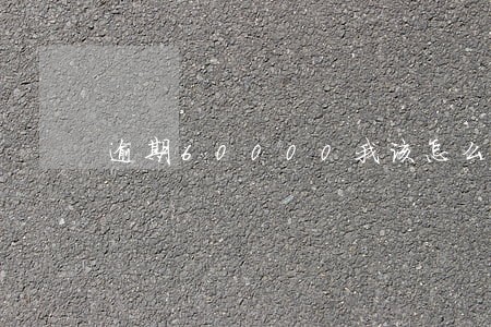 逾期60000我该怎么补救 逾期60000我该怎么补救