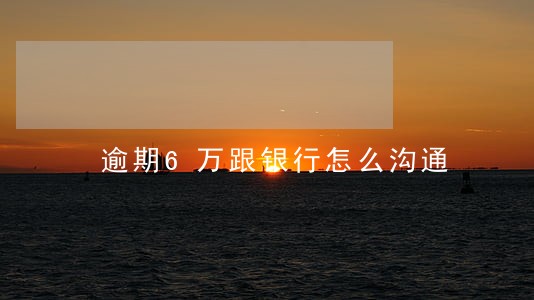 逾期6万跟银行怎么沟通