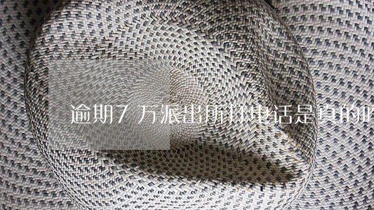 逾期7万派出所打电话是真的吗 逾期7万派出所打电话是真的吗
