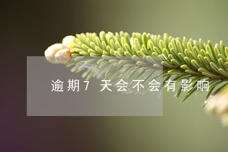 逾期7天会不会有影响 逾期7天会不会有影响