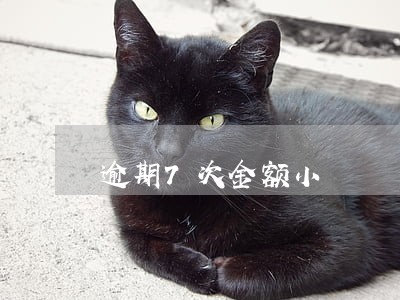 逾期7次金额小 逾期7次金额小