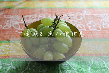 逾期8次征信信息 逾期8次征信信息
