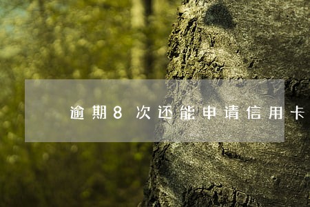 逾期8次还能申请信用卡么