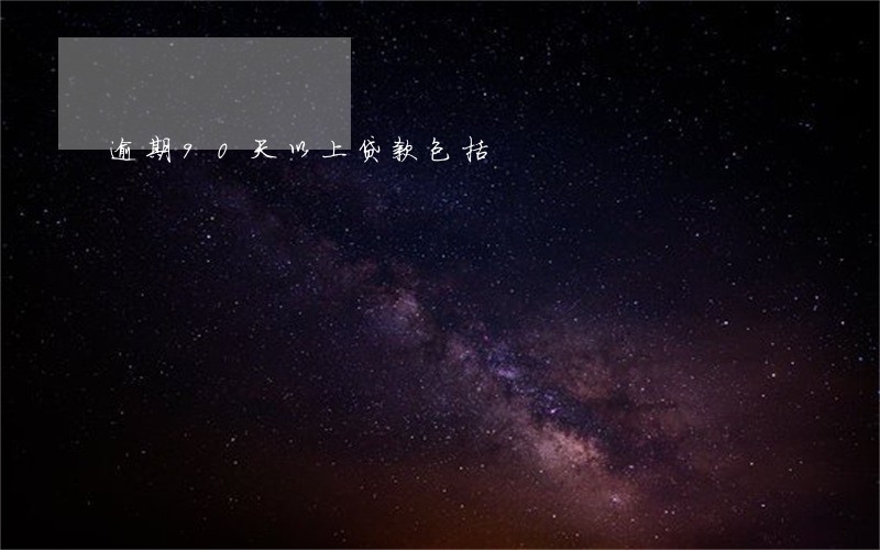 逾期90天以上贷款包括 逾期90天以上贷款包括