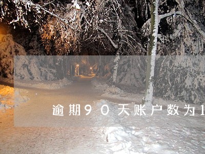 逾期90天账户数为1 逾期90天账户数为1