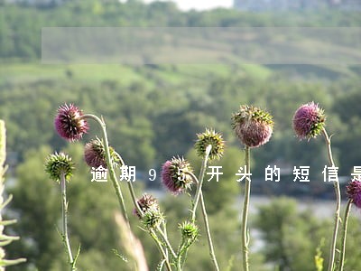逾期95开头的短信是真的吗 逾期95开头的短信是真的吗