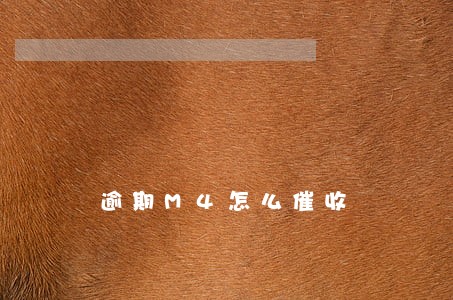 逾期M4怎么催收 逾期M4怎么催收