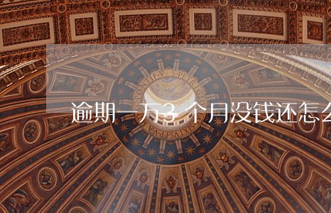 逾期一万3个月没钱还怎么办 逾期一万3个月没钱还怎么办