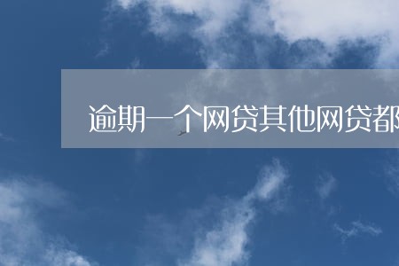 逾期一个网贷其他网贷都不能借吗 逾期一个网贷其他网贷都不能借吗