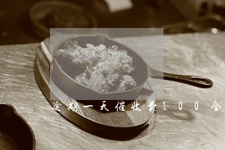 逾期一天催收费100合理么 逾期一天催收费100合理么