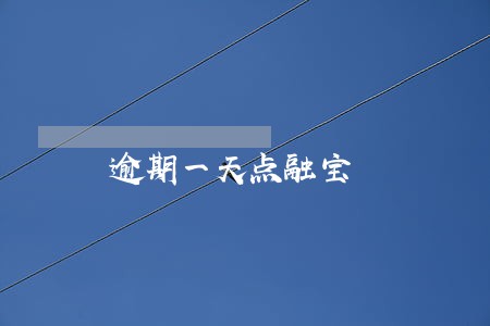 逾期一天点融宝 逾期一天点融宝