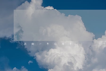 逾期一年信用卡