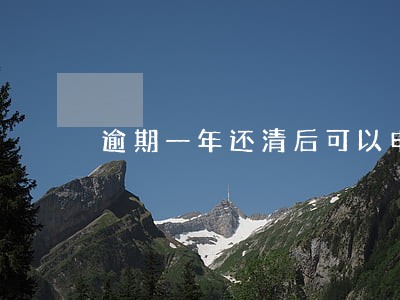 逾期一年还清后可以申请信用卡吗